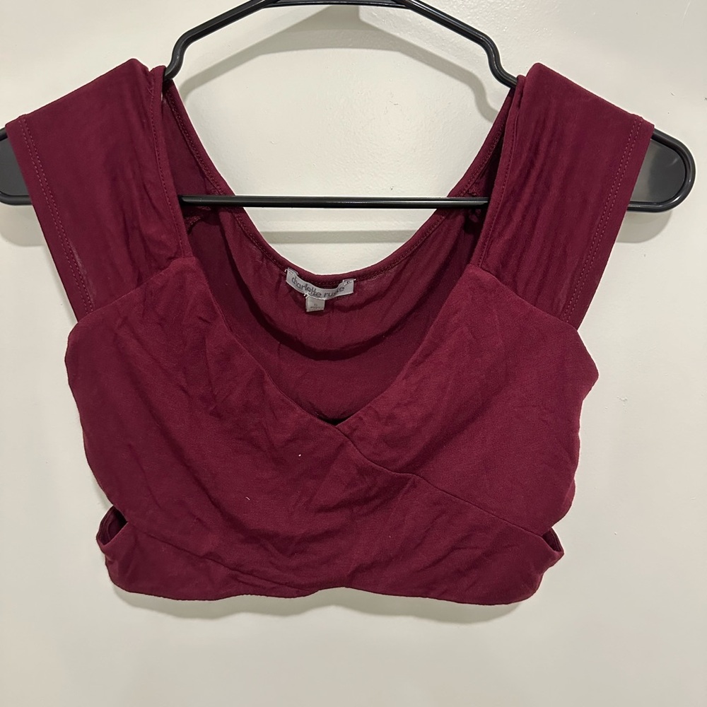 Charlotte Russe Red Sleeveless Crop Tank Top